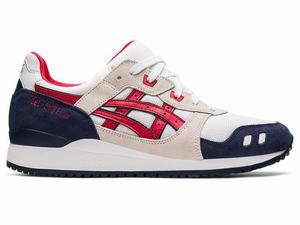 Baskets Asics GEL-LYTE III OG Femme Blanche Rouge | RZE-241079