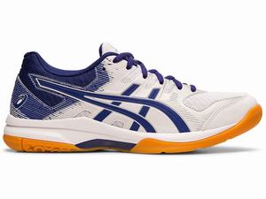 Baskets Asics GEL-ROCKET 9 Femme Blanche Bleu | YSN-230174