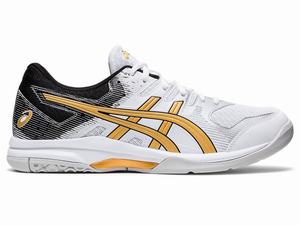 Chaussures De Handball Asics GEL-ROCKET 9 Homme Blanche Doré | RTY-419756