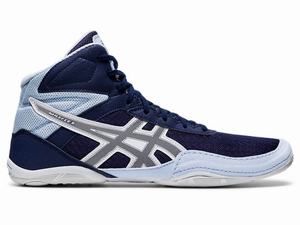 Chaussures De Lutte Asics MATFLEX 6 Homme Bleu Marine Marron | WQC-709265