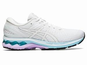 Chaussures Running Asics GEL-KAYANO 27 Femme Blanche Argent | KFN-190435