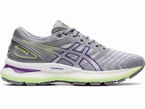 Chaussures Running Asics GEL-NIMBUS 22 Femme Blanche Argent | FOB-871032