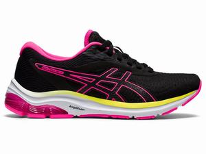 Chaussures Running Asics GEL-PULSE 12 Femme Noir Rose | UEY-510394