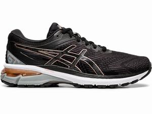 Chaussures Running Asics GT-2000 8 Femme Noir Rose Doré | PVR-957342