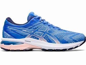 Chaussures Running Asics GT-2000 8 Femme Bleu Blanche | USB-360952