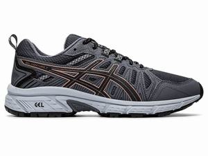 Chaussures Trail Asics GEL-VENTURE 7 Femme Grise Foncé Rose Grise Doré | TOC-753610