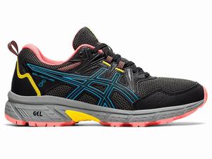 Chaussures Trail Asics GEL-VENTURE 8 Femme Noir Turquoise Clair | JZO-215086