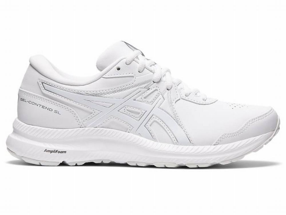 Baskets Asics GEL-CONTEND WALKER Femme Blanche | IJU-536904