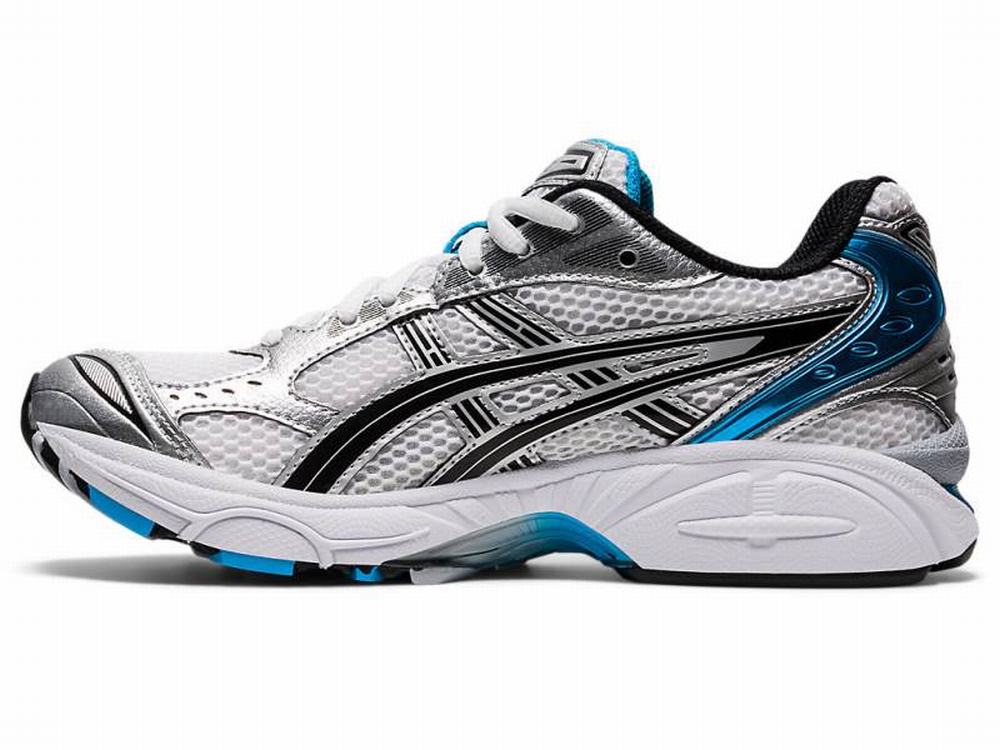 Baskets Asics GEL-KAYANO 14 Femme Blanche Bleu | EJT-102543