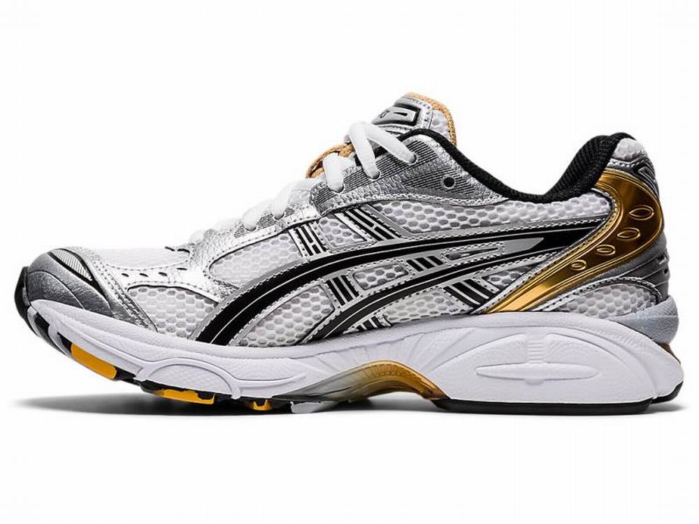 Baskets Asics GEL-KAYANO 14 Femme Blanche Doré | QLG-605792