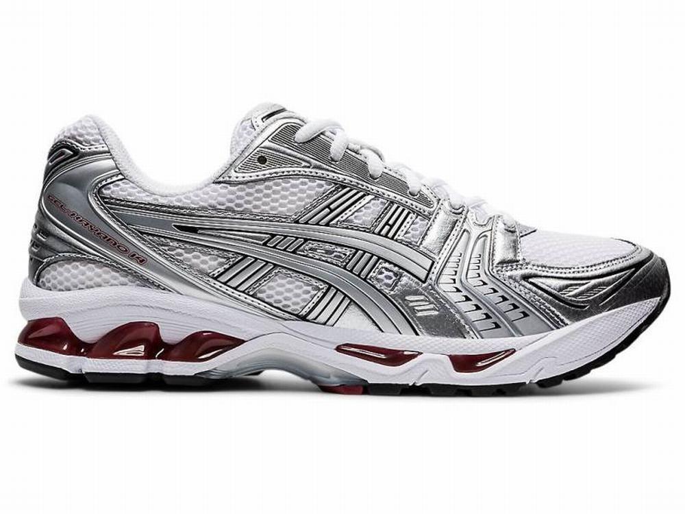 Baskets Asics GEL-KAYANO 14 Homme Blanche Argent | PMA-925043