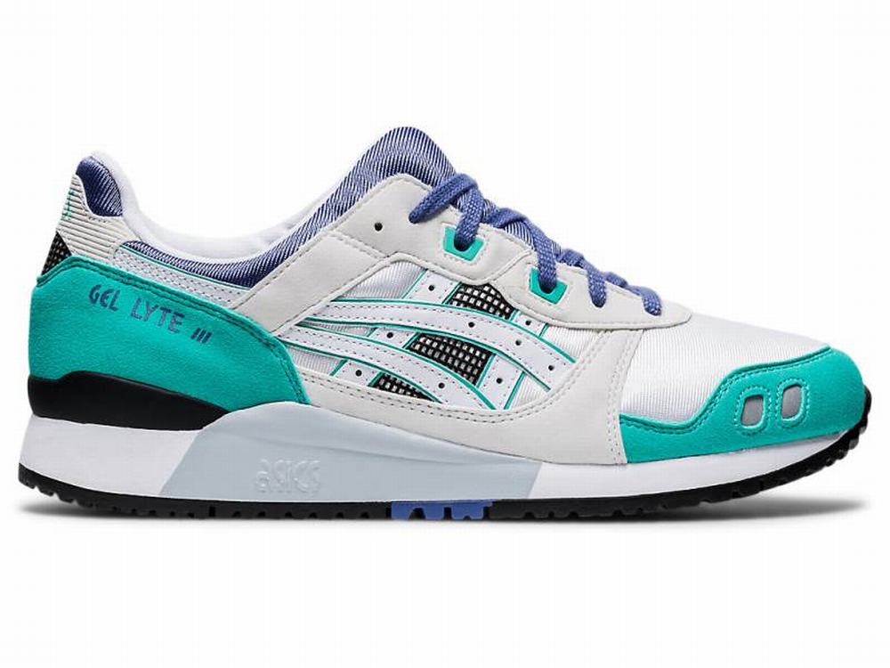 Baskets Asics GEL-LYTE III Homme Blanche Bleu | OPR-583920