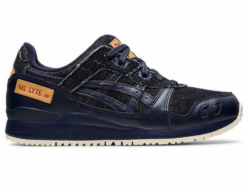 Baskets Asics GEL-LYTE III Homme Noir Bleu Foncé | HFQ-875349