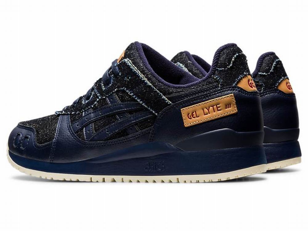 Baskets Asics GEL-LYTE III Homme Noir Bleu Foncé | HFQ-875349