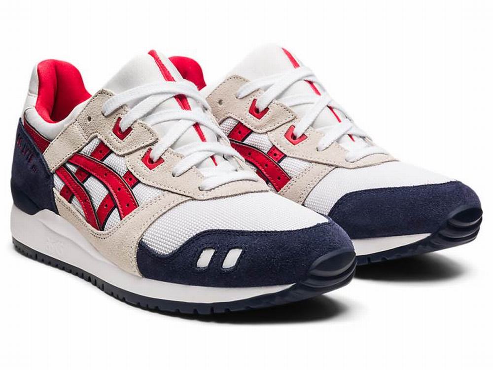 Baskets Asics GEL-LYTE III OG Femme Blanche Rouge | RZE-241079