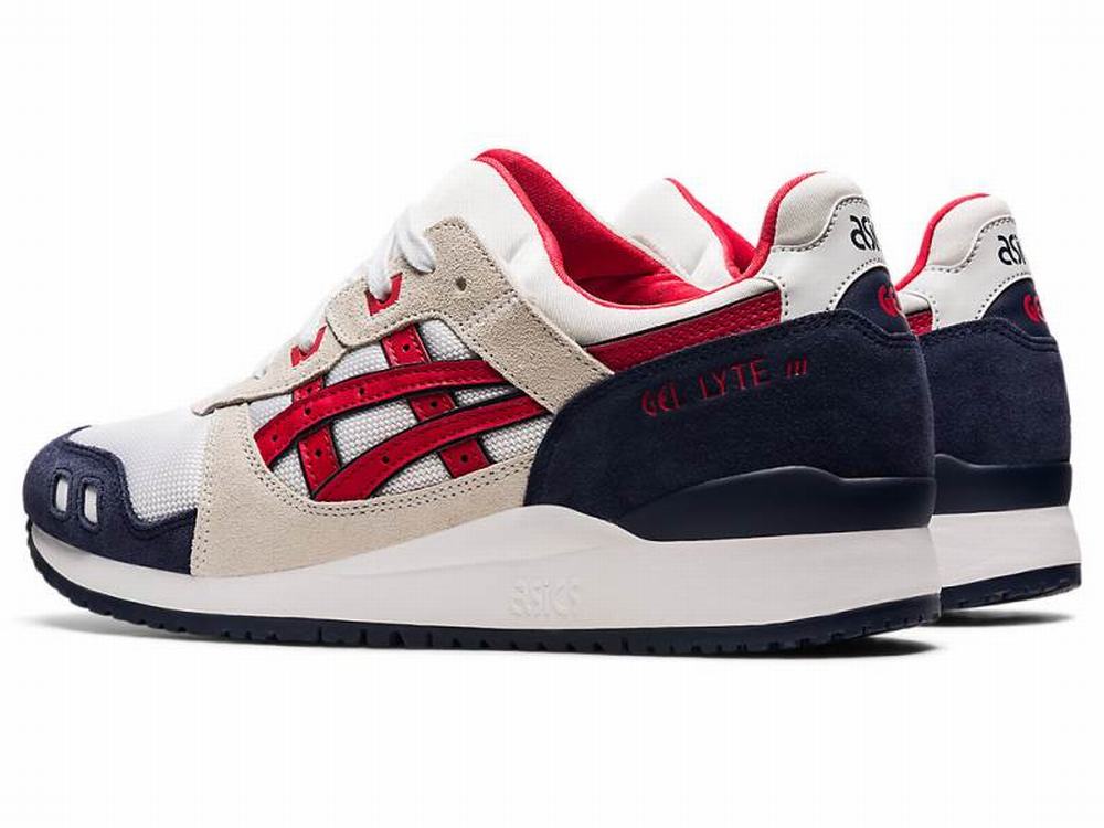 Baskets Asics GEL-LYTE III OG Femme Blanche Rouge | RZE-241079