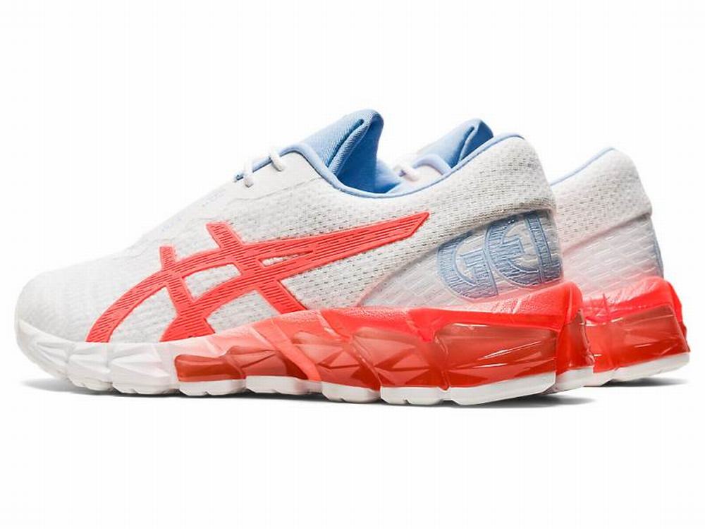 Baskets Asics GEL-QUANTUM 180 5 Femme Blanche Orange Rouge | RTZ-075648