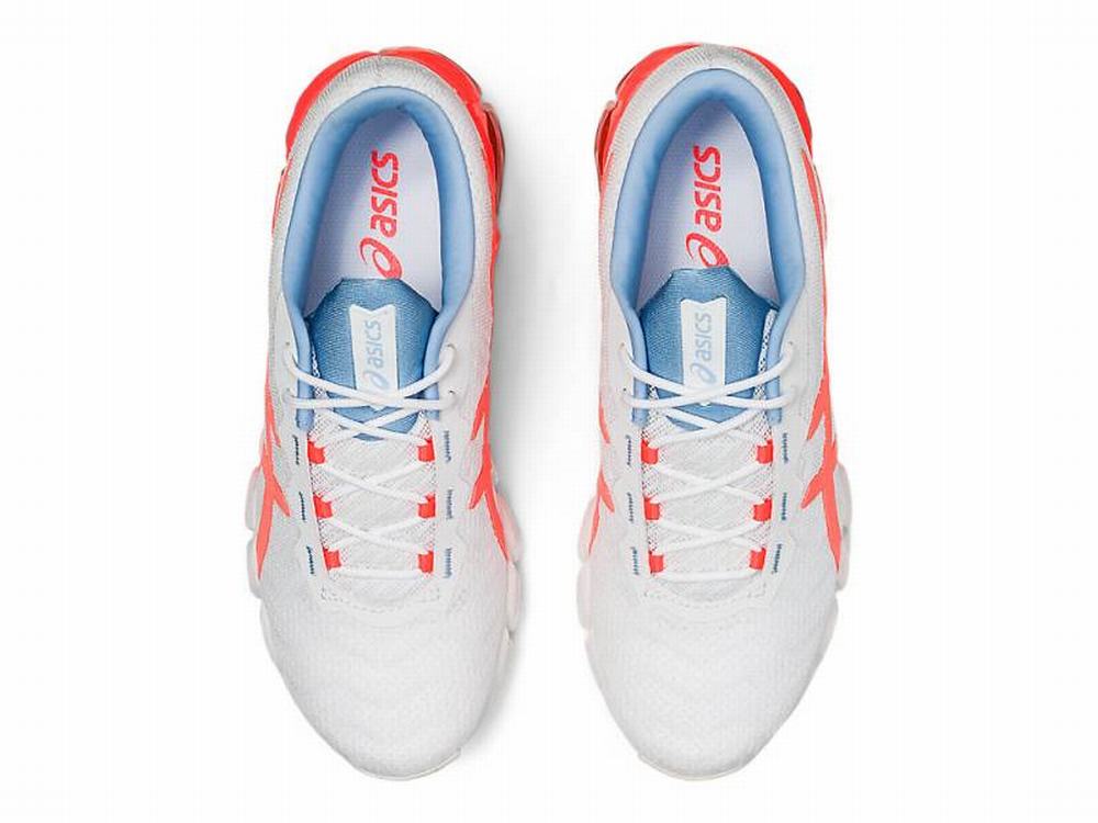 Baskets Asics GEL-QUANTUM 180 5 Femme Blanche Orange Rouge | RTZ-075648