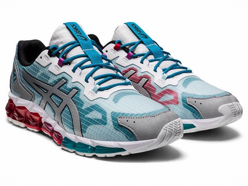 Baskets Asics GEL-QUANTUM 360 6 Homme Rouge Grise Bleu | DVQ-810462