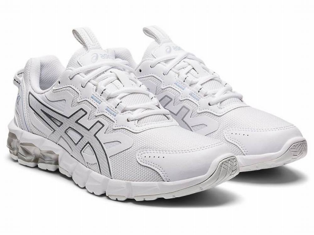 Baskets Asics GEL-QUANTUM 90 3 Femme Blanche Argent | TQV-156047