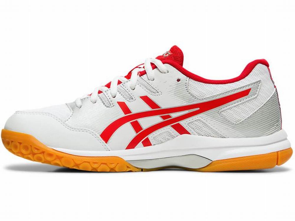 Baskets Asics GEL-ROCKET 9 Femme Blanche Rouge | UTW-127360