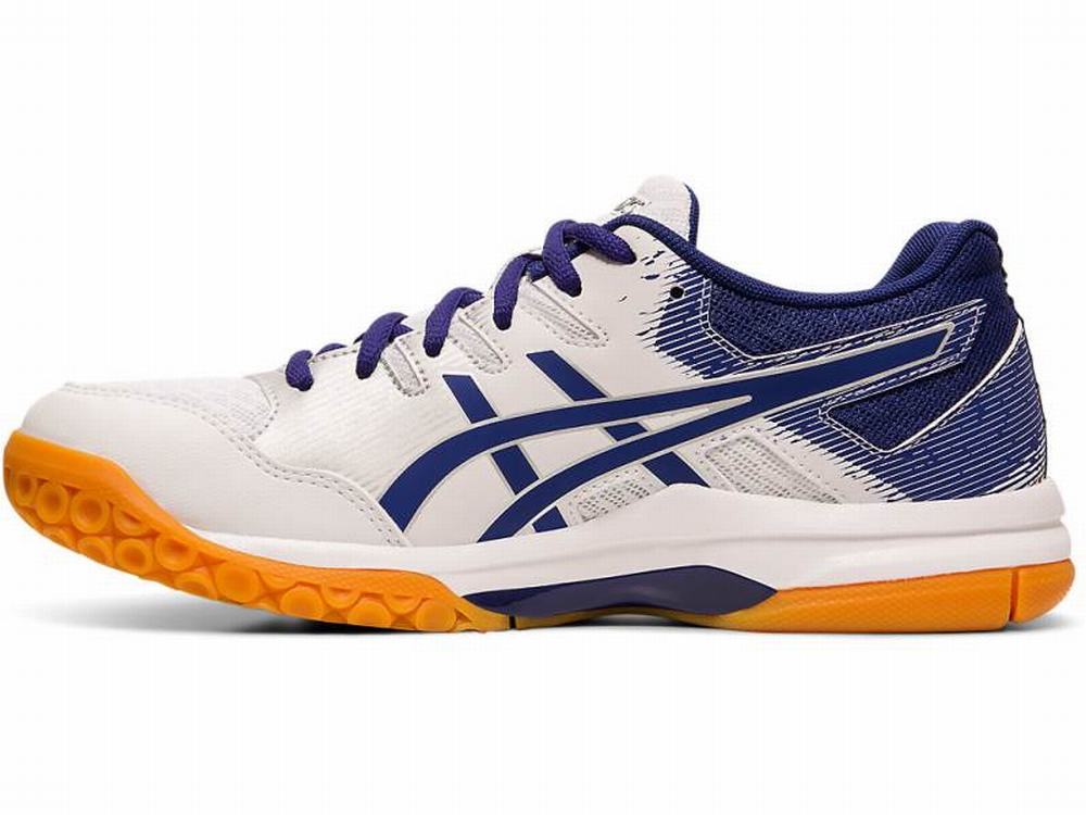 Baskets Asics GEL-ROCKET 9 Femme Blanche Bleu | YSN-230174