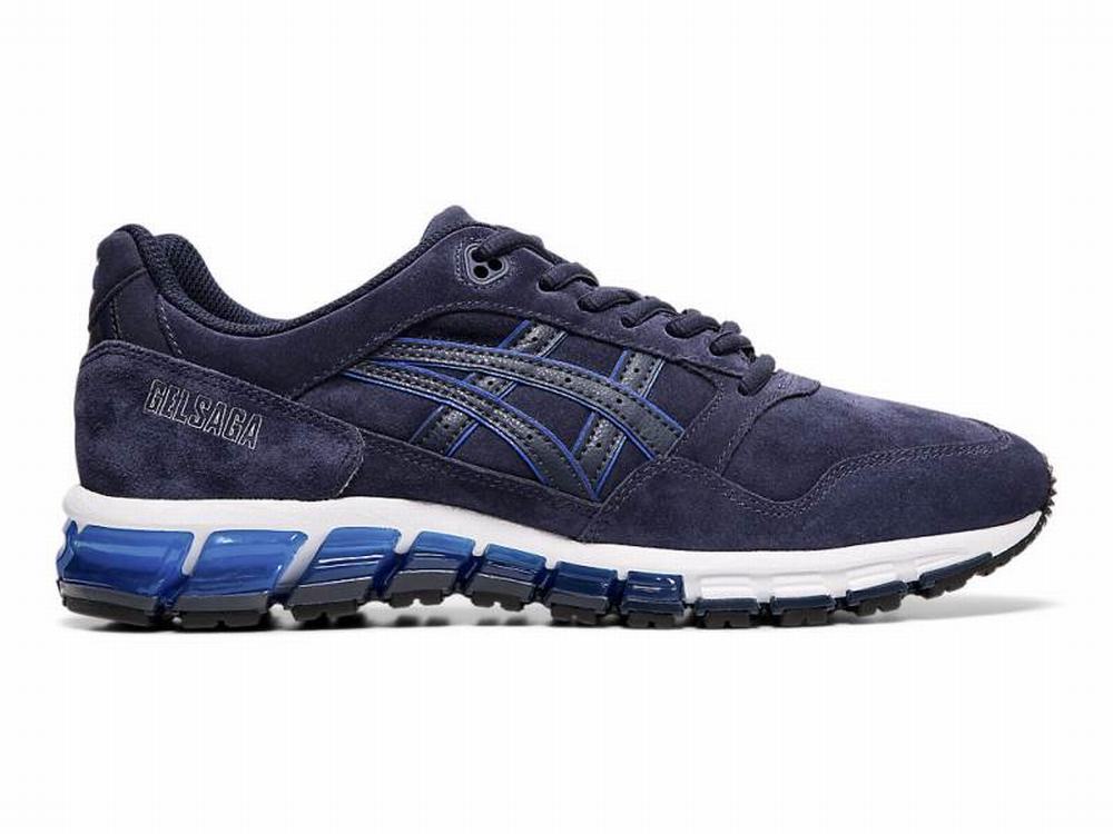 Baskets Asics GEL-SAGA 180 Homme Noir Bleu Foncé | XDT-593172