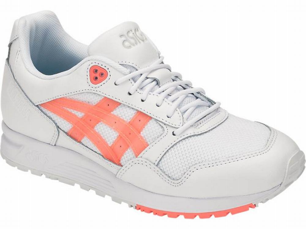 Baskets Asics GEL-SAGA Femme Blanche Orange Corail | FGH-567390