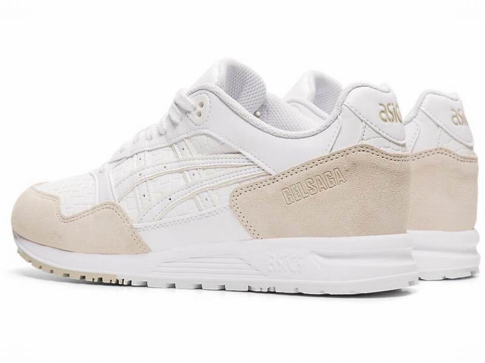 Baskets Asics GEL-SAGA Femme Blanche | PQJ-739452