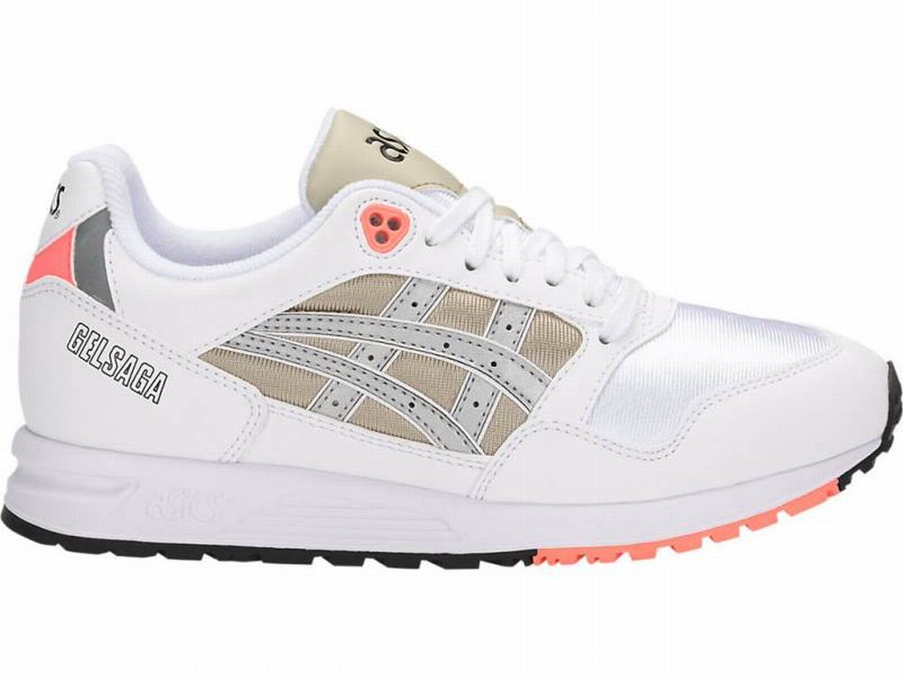 Baskets Asics GEL-SAGA Femme Kaki Argent | ZTQ-705869