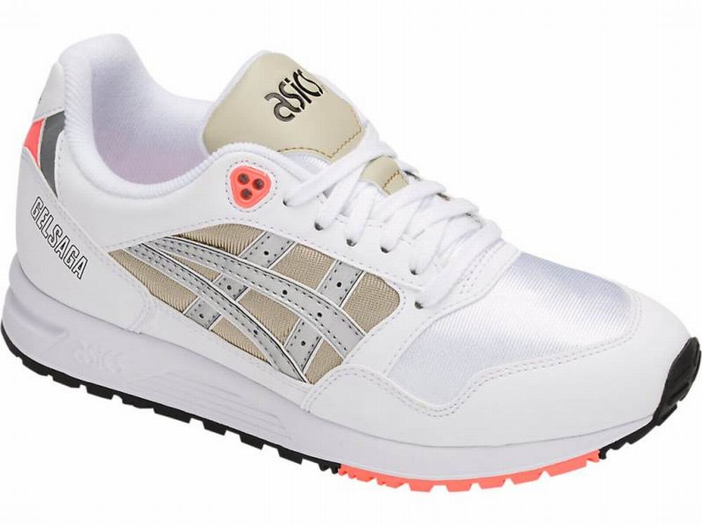 Baskets Asics GEL-SAGA Femme Kaki Argent | ZTQ-705869