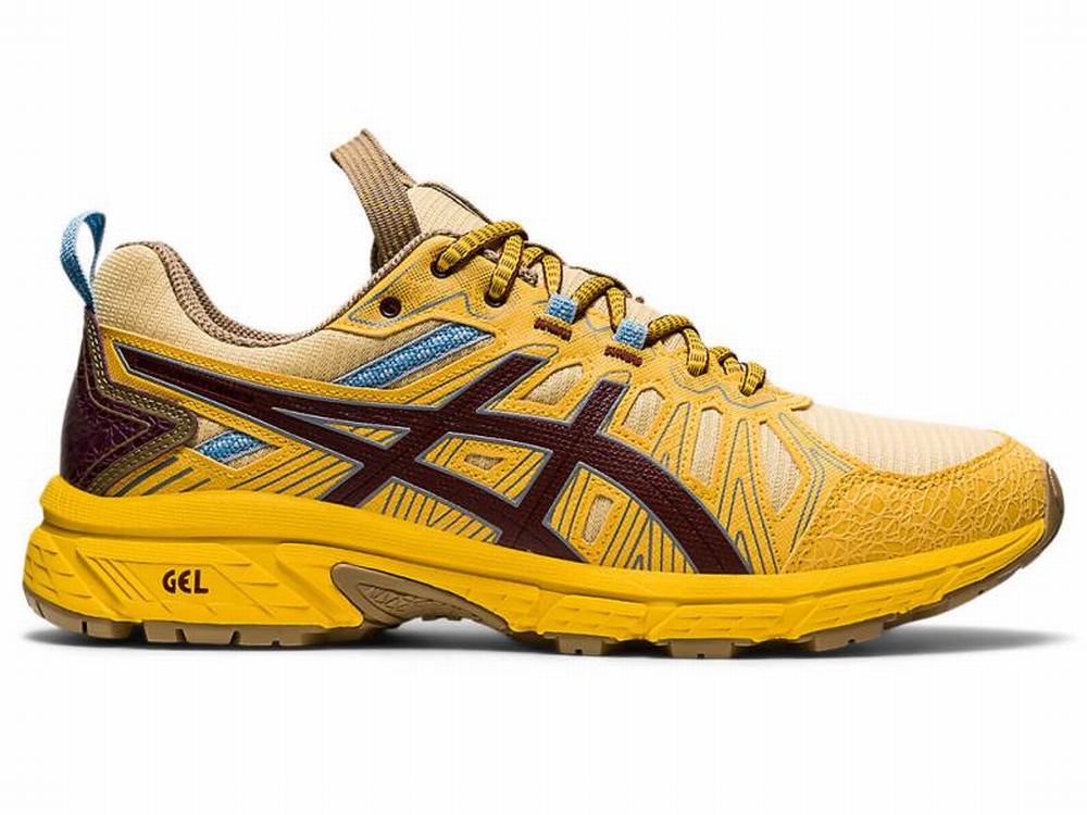 Baskets Asics HN1-S GEL-VENTURE Homme Jaune Marron | HUD-157924