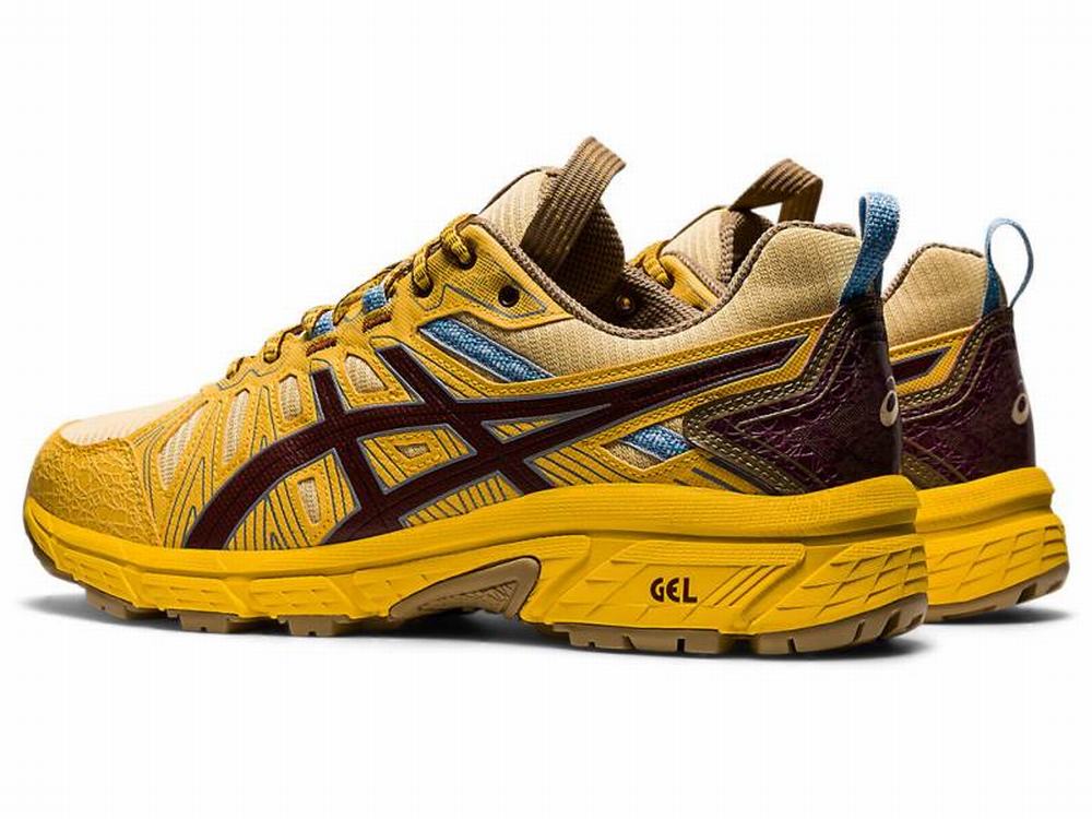 Baskets Asics HN1-S GEL-VENTURE Homme Jaune Marron | HUD-157924