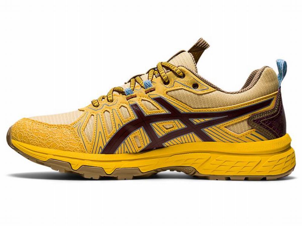 Baskets Asics HN1-S GEL-VENTURE Homme Jaune Marron | HUD-157924