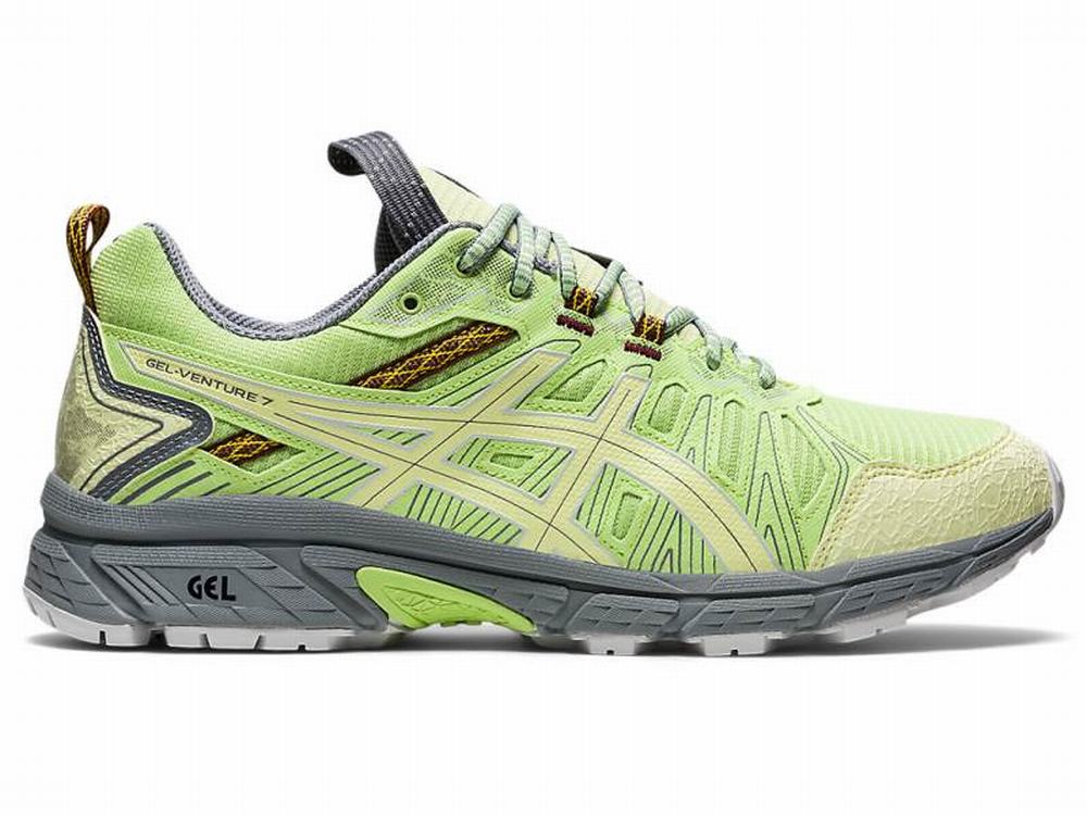 Baskets Asics HN1-S GEL-VENTURE Homme Vert Jaune | TOC-394750