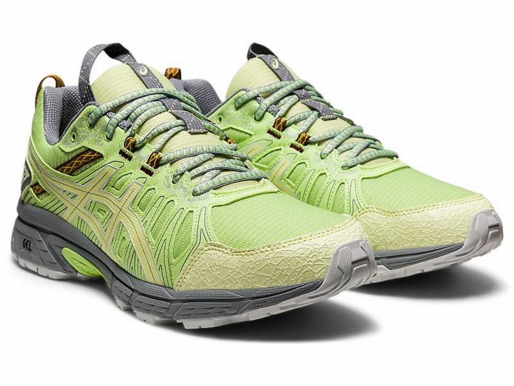 Baskets Asics HN1-S GEL-VENTURE Homme Vert Jaune | TOC-394750