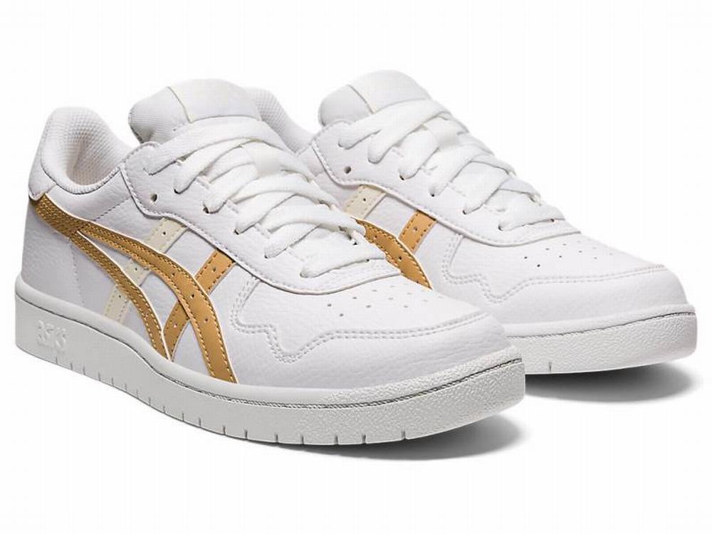 Baskets Asics JAPAN S Femme Blanche Marron Beige | NGR-712945