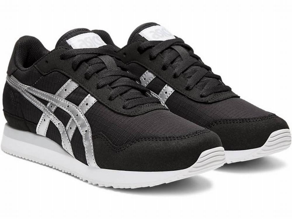 Baskets Asics TIGER RUNNER Femme Noir Argent | GUQ-524713