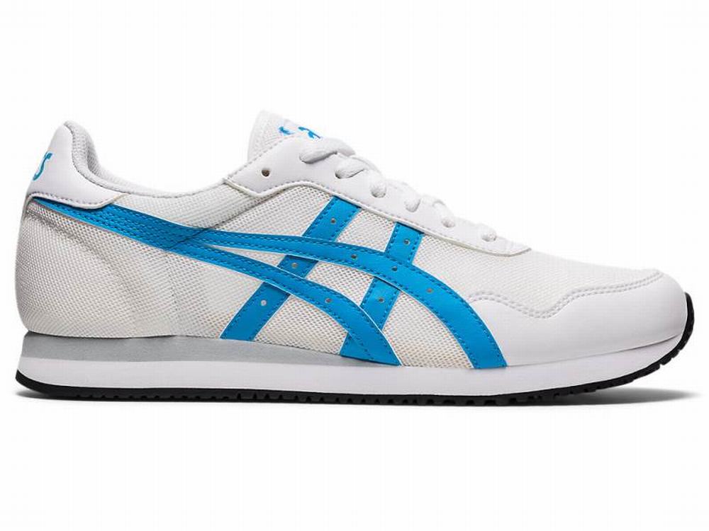 Baskets Asics TIGER RUNNER Homme Blanche Bleu | NBG-752098