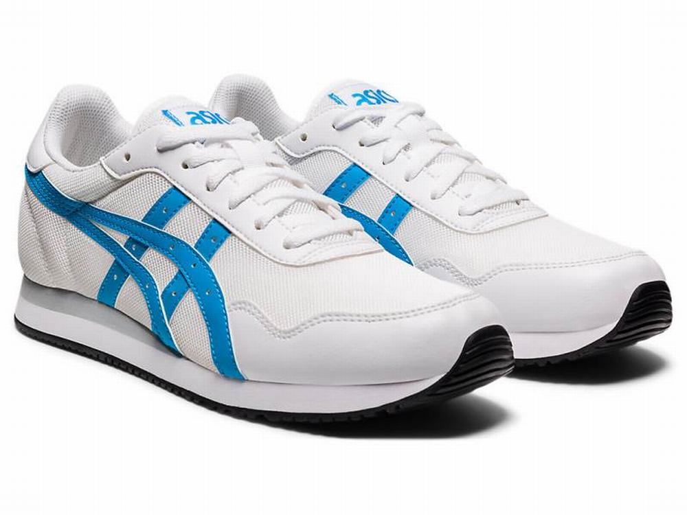 Baskets Asics TIGER RUNNER Homme Blanche Bleu | NBG-752098