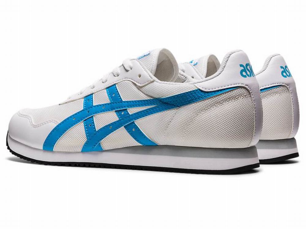 Baskets Asics TIGER RUNNER Homme Blanche Bleu | NBG-752098