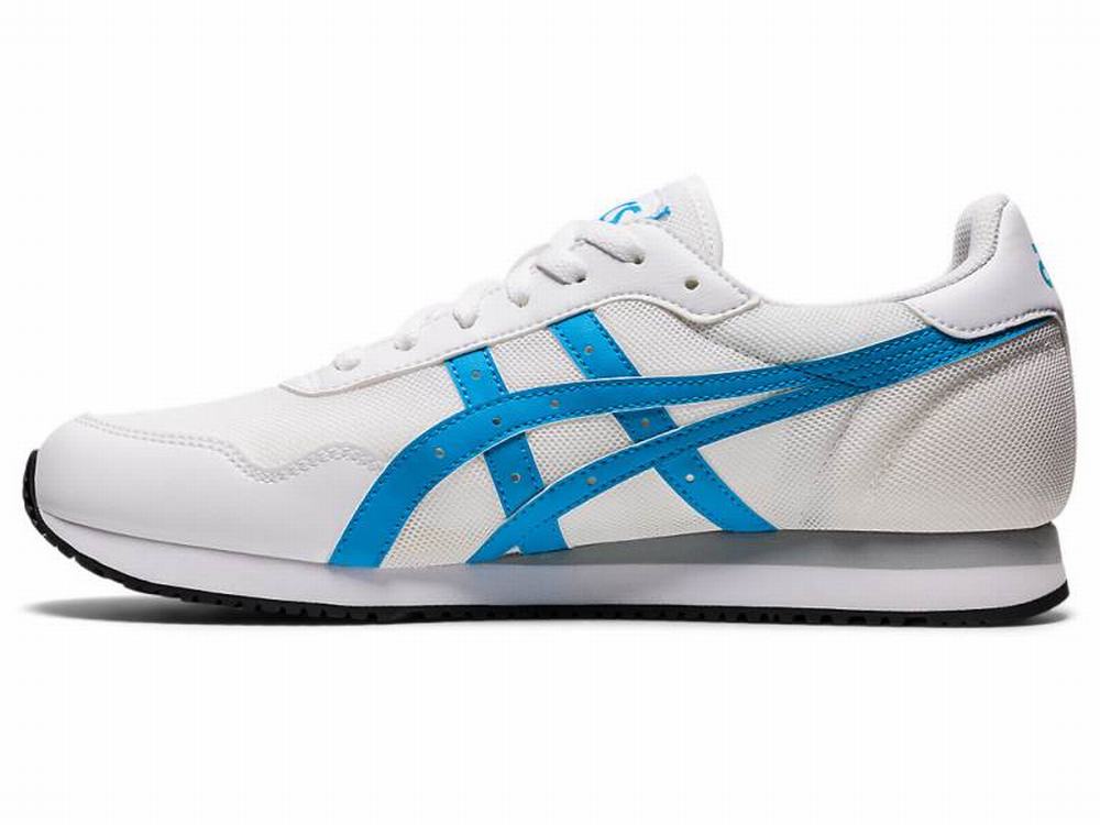 Baskets Asics TIGER RUNNER Homme Blanche Bleu | NBG-752098