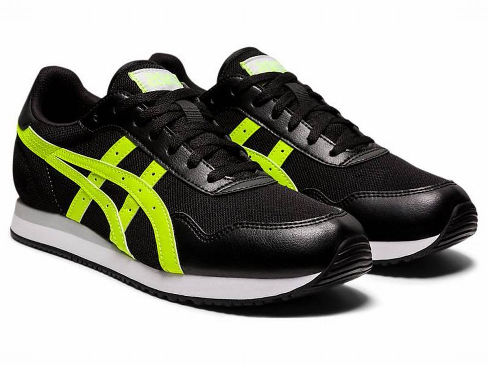 Baskets Asics TIGER RUNNER Homme Noir Vert | SEG-725609