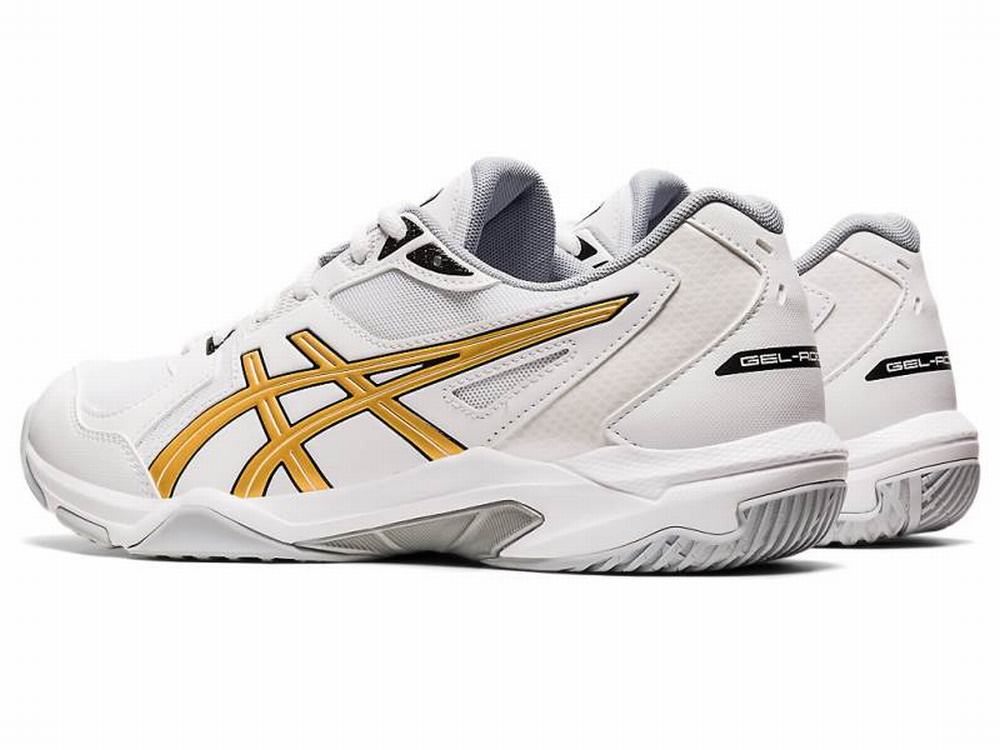 Chaussures De Handball Asics GEL-ROCKET 10 Homme Blanche Doré | MKE-104659