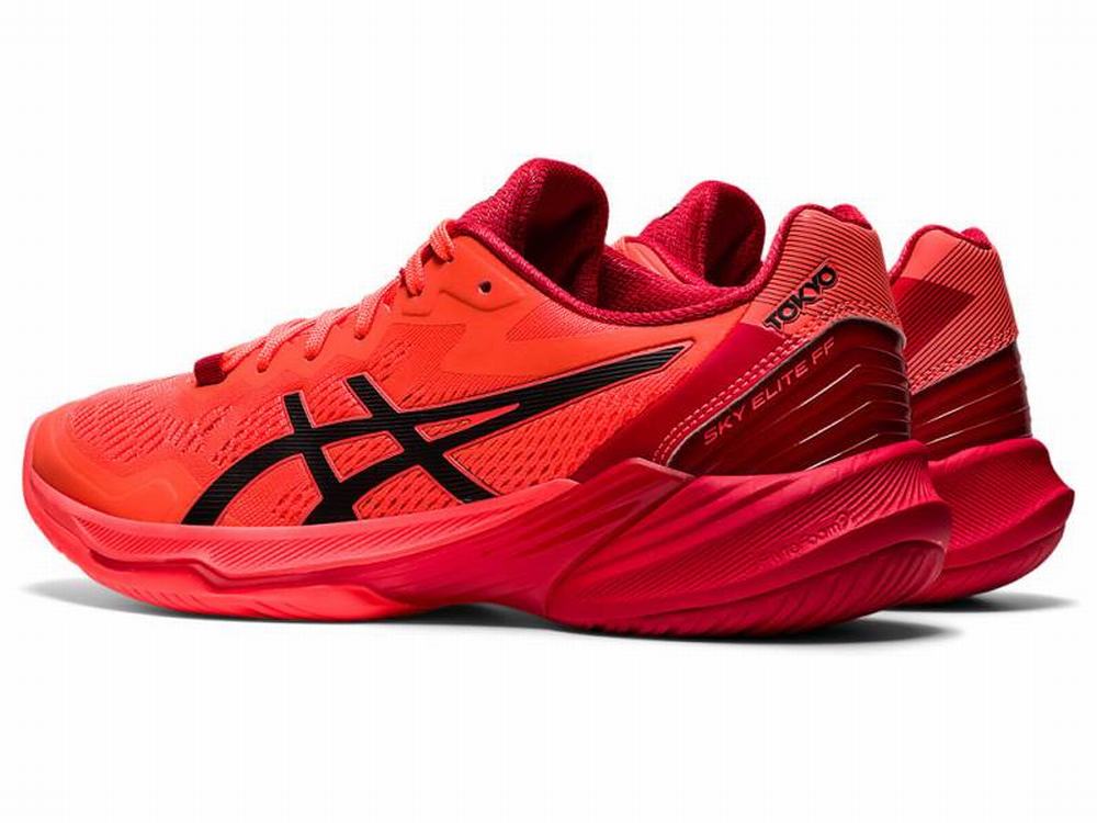 Chaussures De Handball Asics SKY ELITE FF 2 TOKYO Femme Orange Rouge Noir | DLM-573289