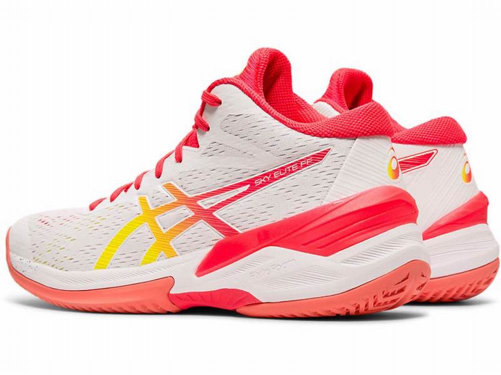 Chaussures De Handball Asics SKY ELITE FF MT Femme Blanche Rose | DLQ-065942