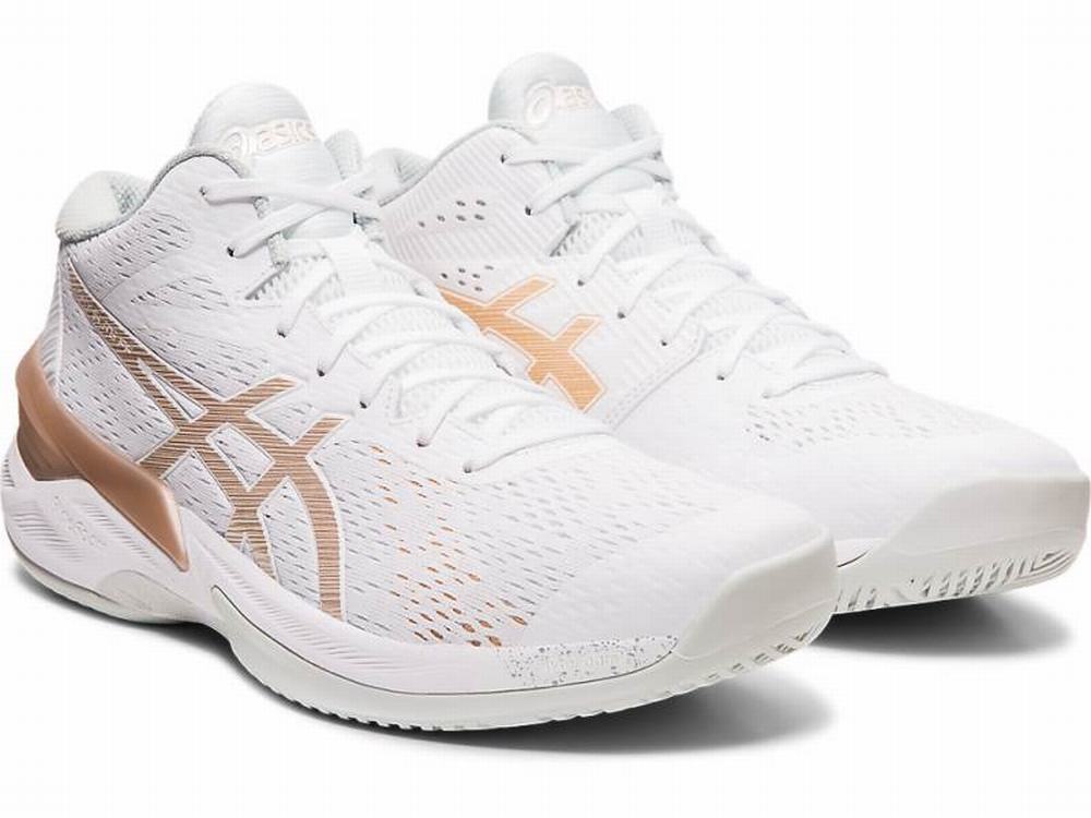 Chaussures De Handball Asics SKY ELITE FF MT Femme Blanche | FCT-789203