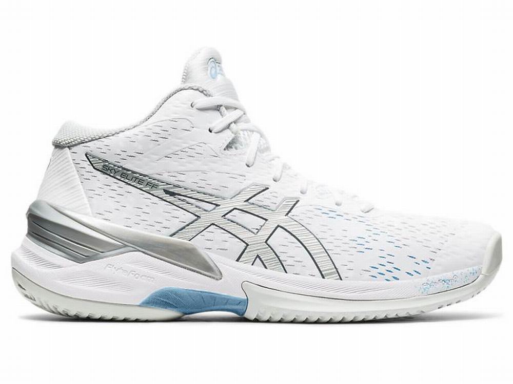 Chaussures De Handball Asics SKY ELITE FF MT Femme Blanche Argent | SCF-510687