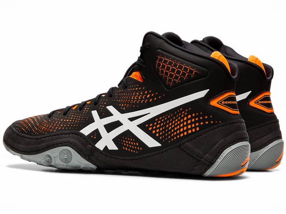 Chaussures De Lutte Asics DAN GABLE EVO 2 Homme Noir Orange Marron | EFT-132598