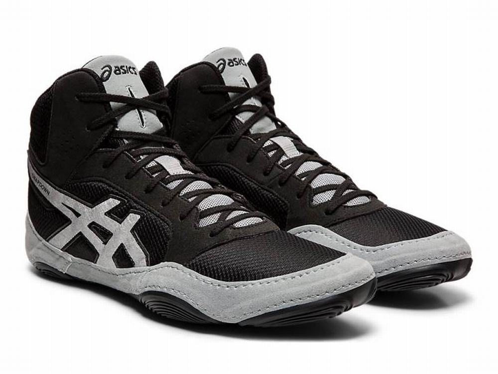 Chaussures De Lutte Asics Snapdown 2 Homme Noir Argent Marron | VLN-867201